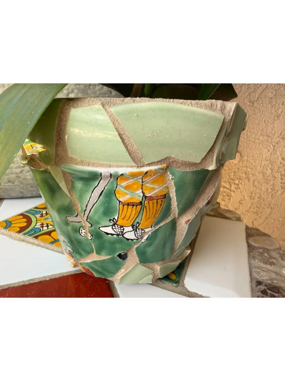 Handmade golfer playful